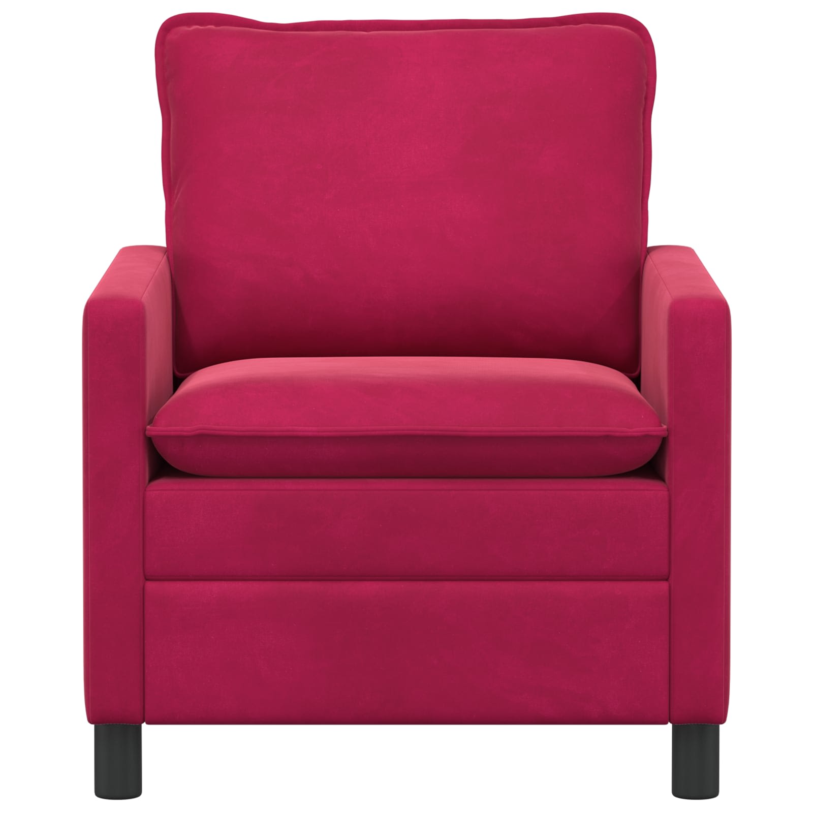 vidaXL Sofa Czerwone wino 76 x 81 x 87,5 cm Welur