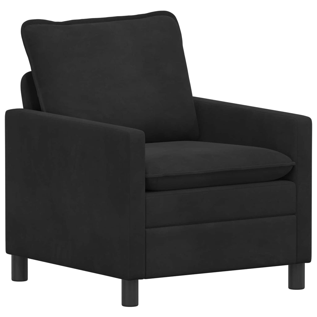 vidaXL Sofa Czarny 76 x 81 x 87,5 cm Welur