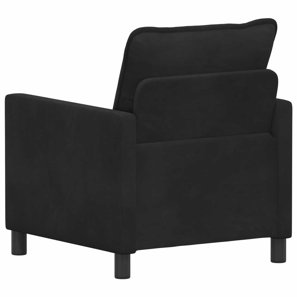 vidaXL Sofa Czarny 76 x 81 x 87,5 cm Welur