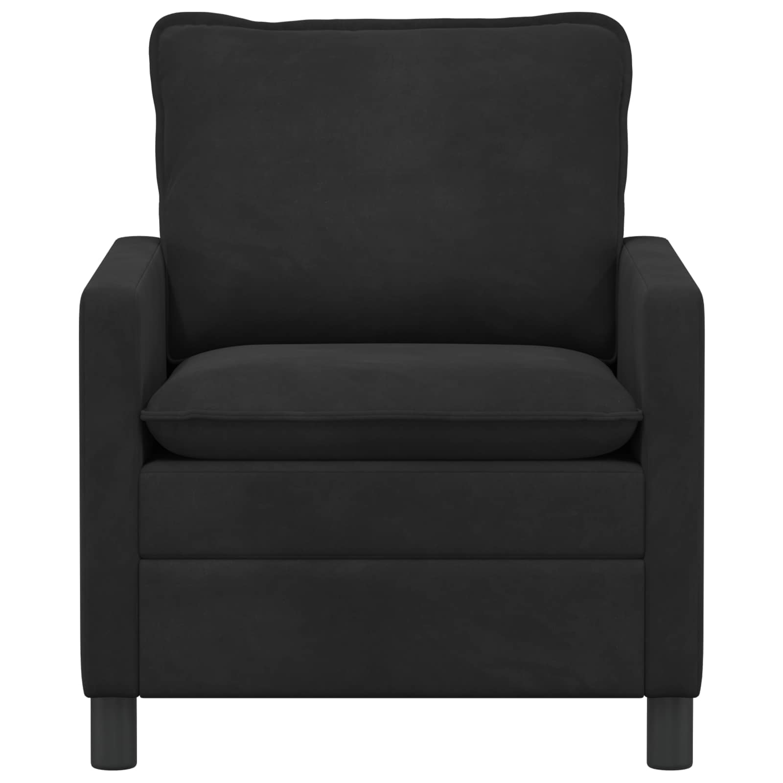 vidaXL Sofa Czarny 76 x 81 x 87,5 cm Welur