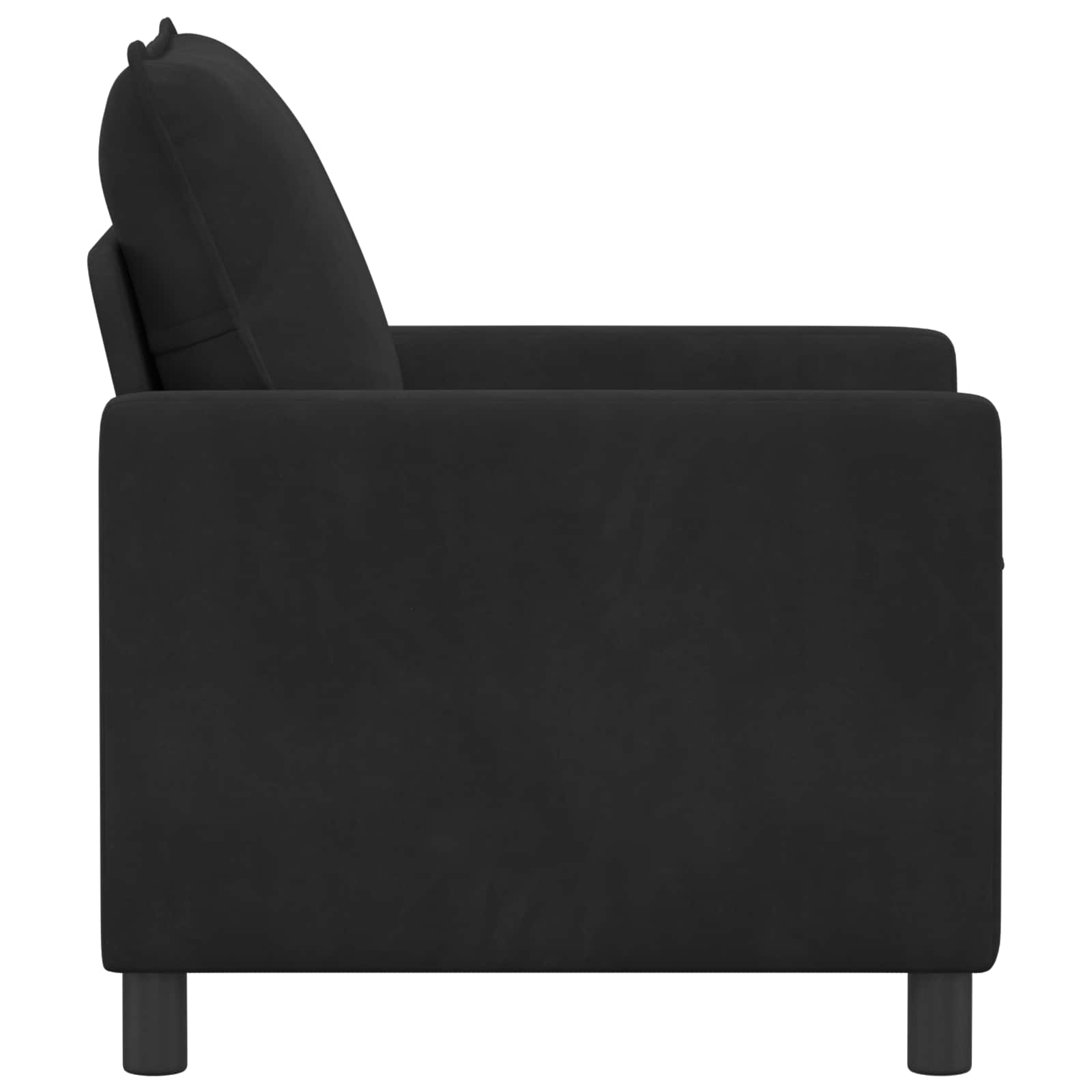 vidaXL Sofa Czarny 76 x 81 x 87,5 cm Welur