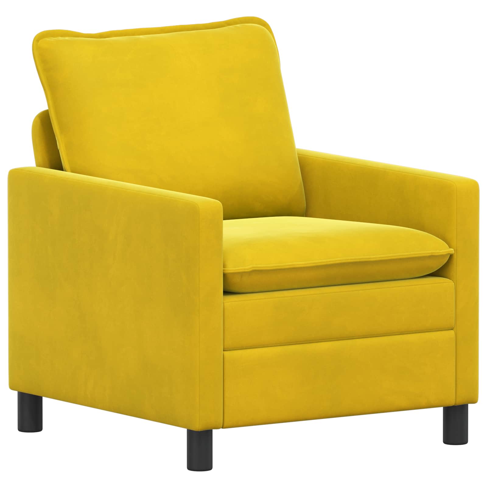 vidaXL Sofa żółty 76 x 81 x 87,5 cm Welur