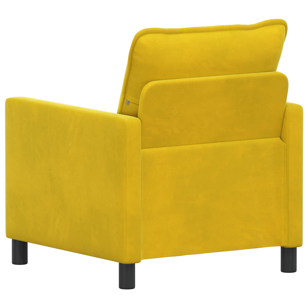 vidaXL Sofa żółty 76 x 81 x 87,5 cm Welur