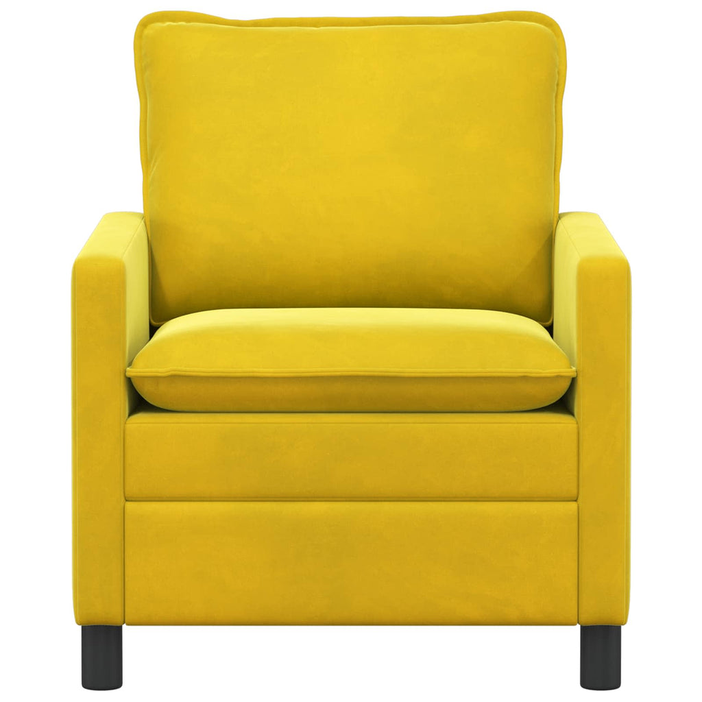 vidaXL Sofa żółty 76 x 81 x 87,5 cm Welur