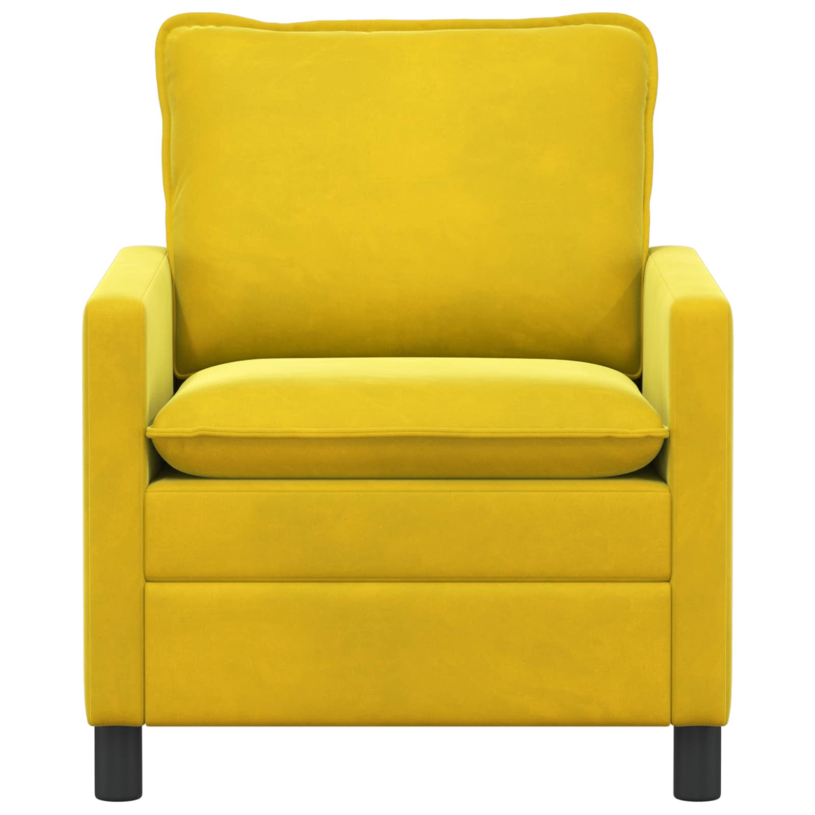 vidaXL Sofa żółty 76 x 81 x 87,5 cm Welur