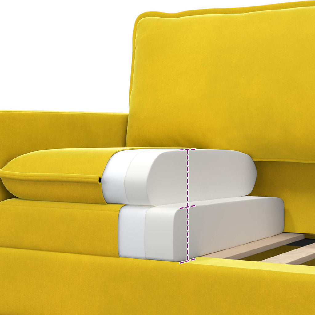 vidaXL Sofa żółty 76 x 81 x 87,5 cm Welur