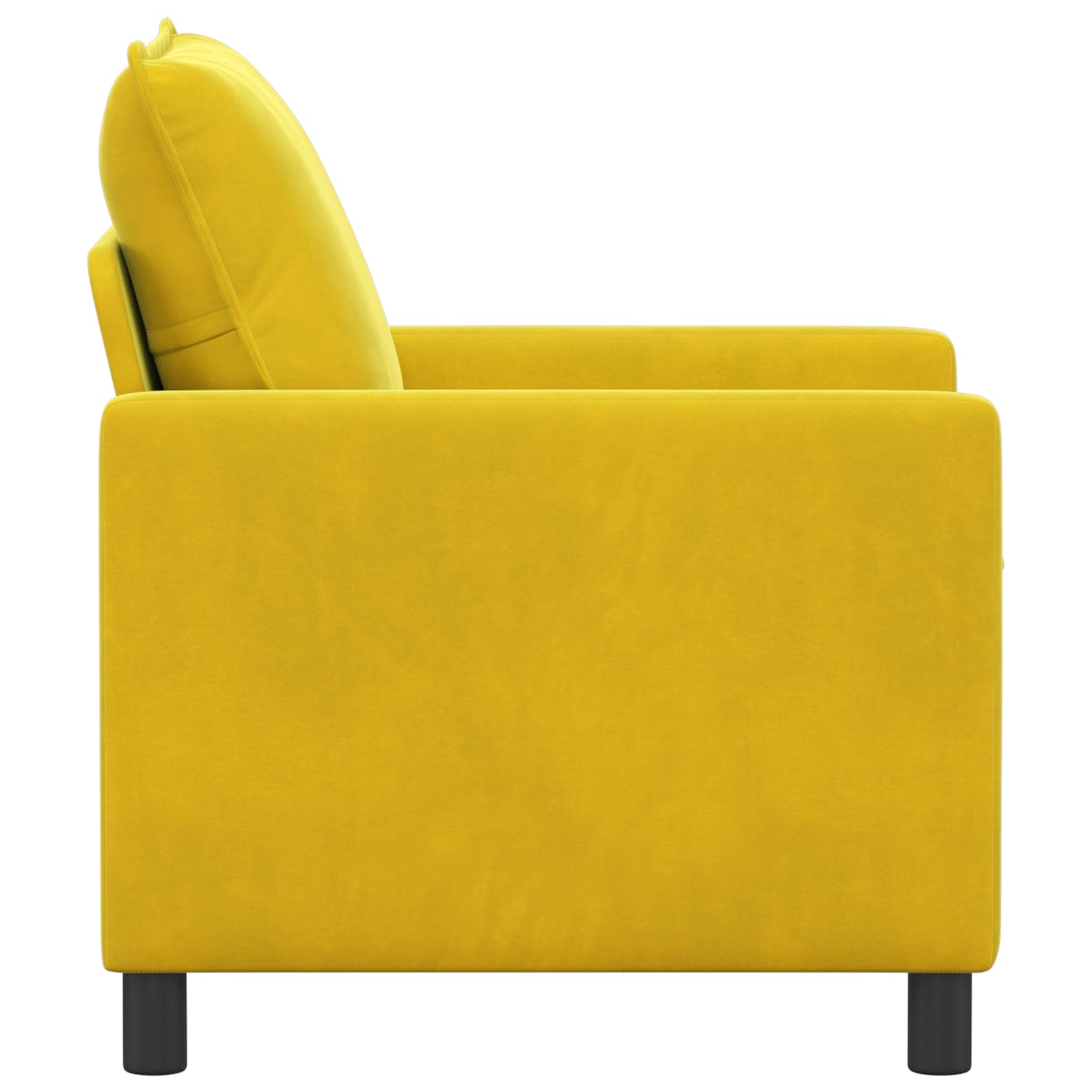 vidaXL Sofa żółty 76 x 81 x 87,5 cm Welur