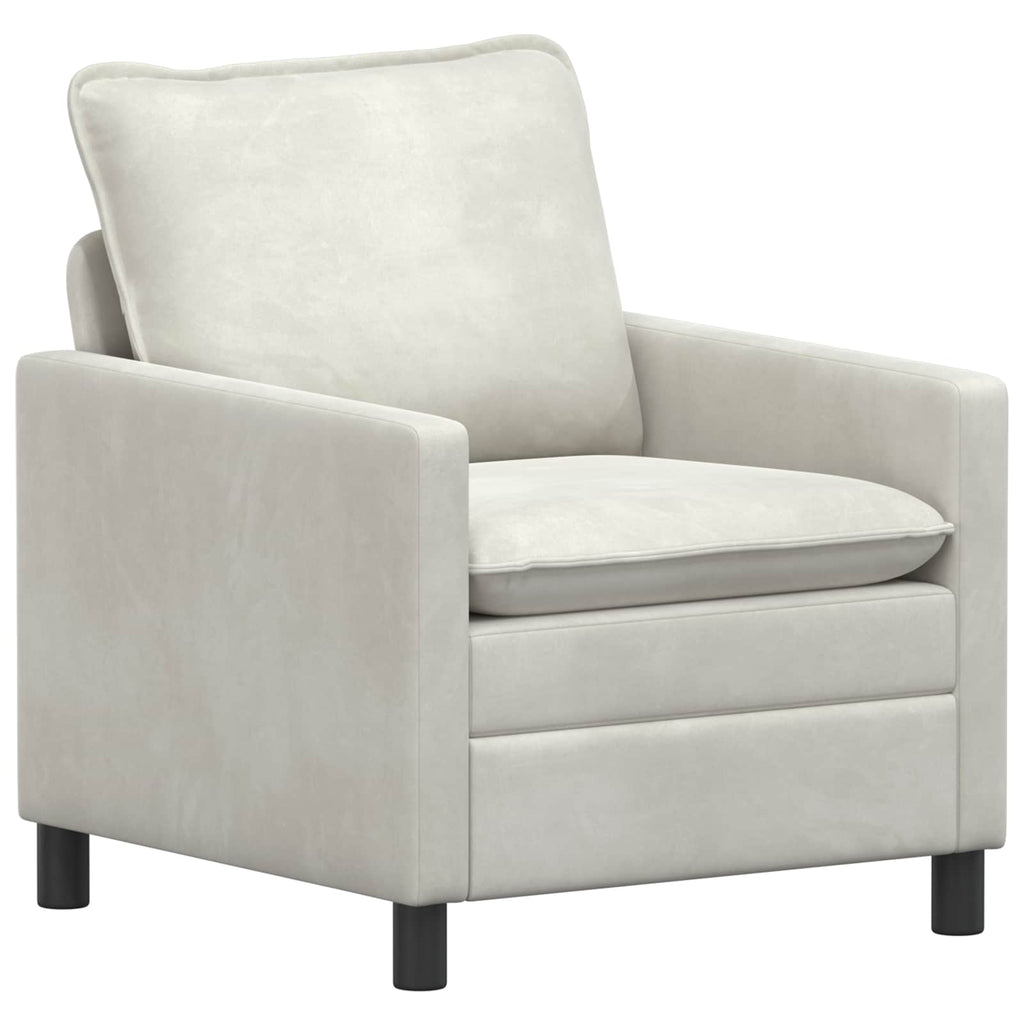 vidaXL Sofa kremowy 76 x 81 x 87,5 cm Welur