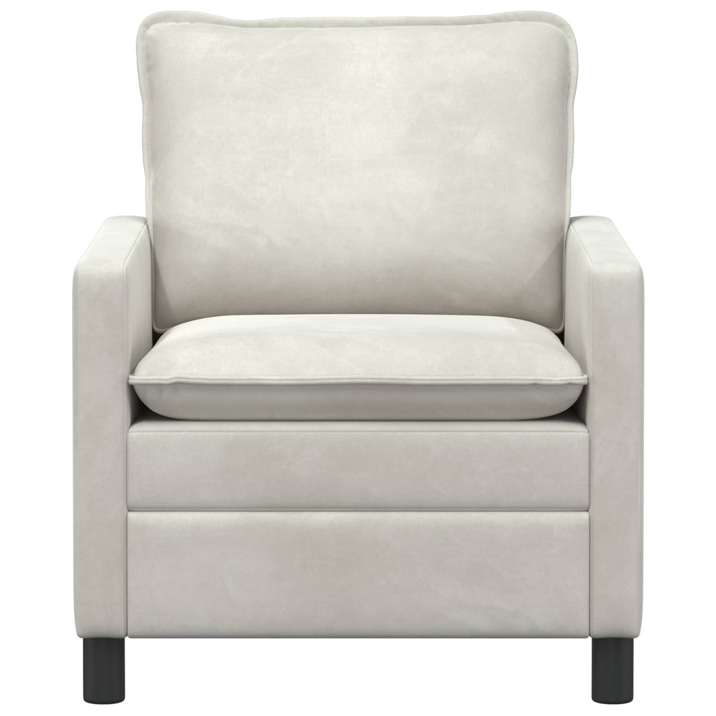 vidaXL Sofa kremowy 76 x 81 x 87,5 cm Welur