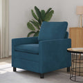 vidaXL Sofa niebieski 76 x 81 x 87,5 cm Welur