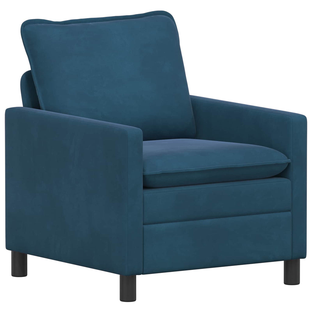 vidaXL Sofa niebieski 76 x 81 x 87,5 cm Welur