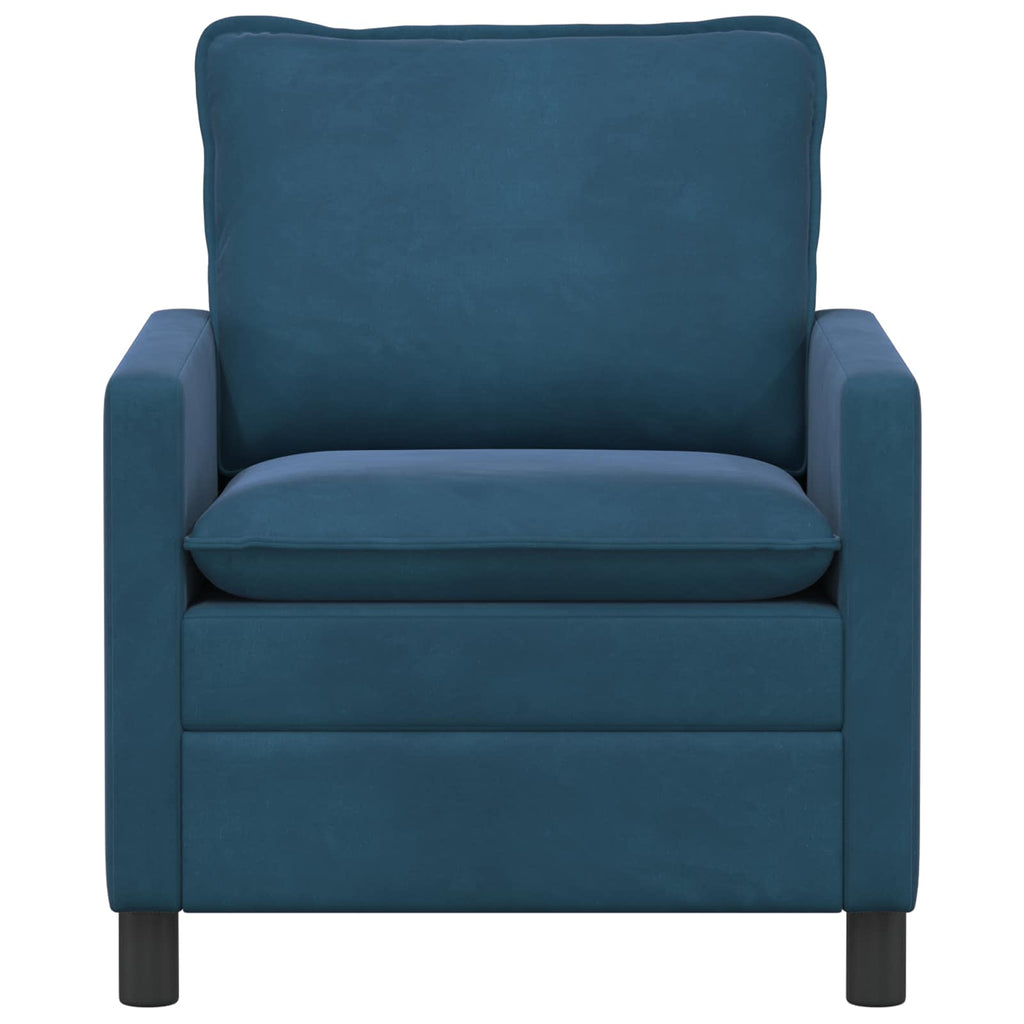 vidaXL Sofa niebieski 76 x 81 x 87,5 cm Welur