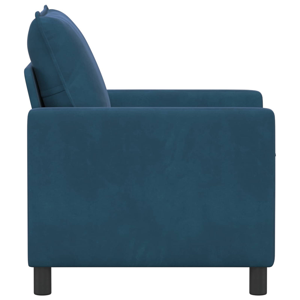 vidaXL Sofa niebieski 76 x 81 x 87,5 cm Welur