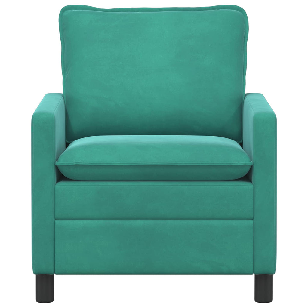 vidaXL Sofa Turkusowy 76 x 81 x 87,5 cm Welur