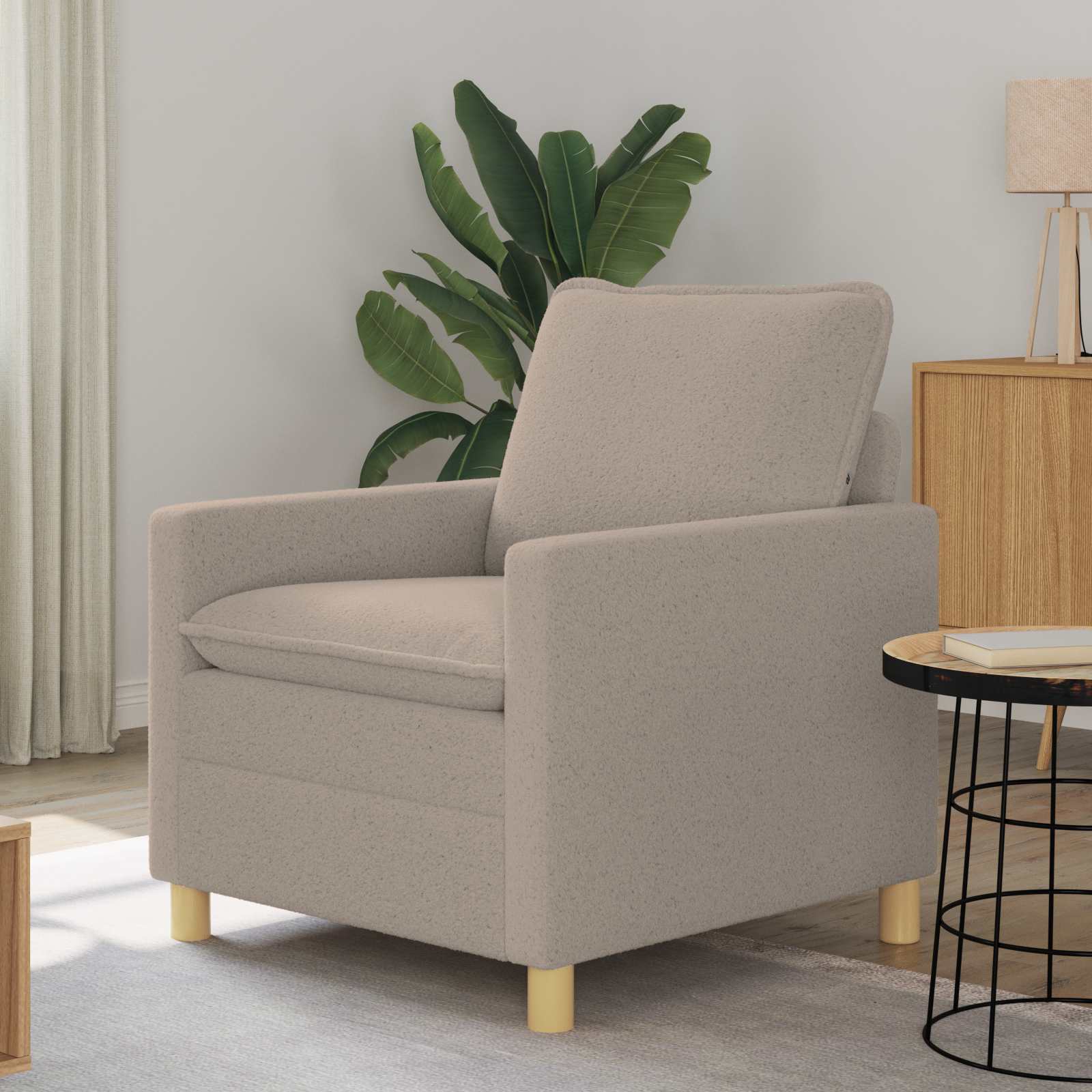 vidaXL Sofa jasnoszary 76 x 81 x 87,5 cm tkanina