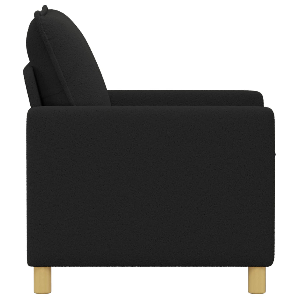 vidaXL Sofa Czarny 76 x 81 x 87,5 cm tkanina