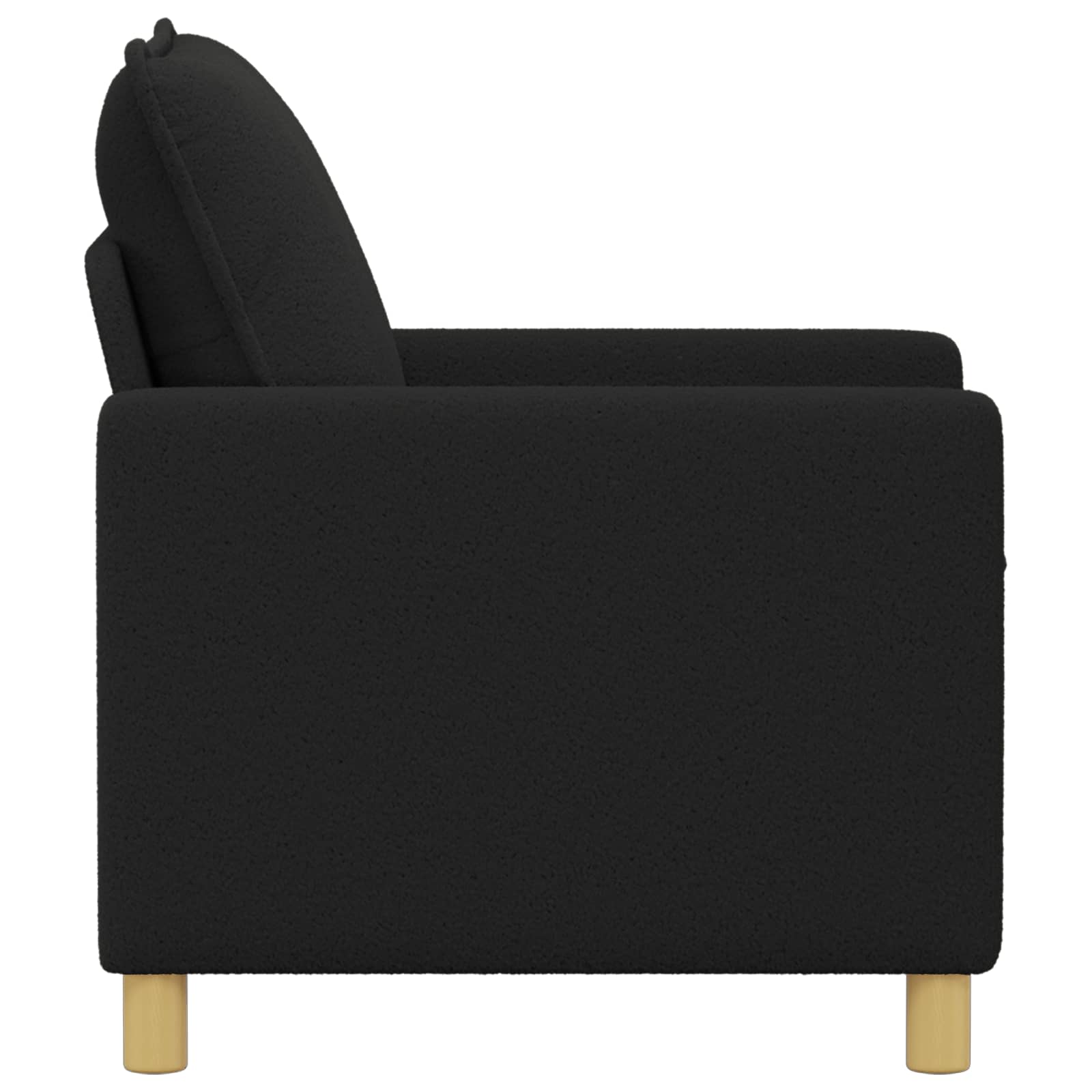 vidaXL Sofa Czarny 76 x 81 x 87,5 cm tkanina