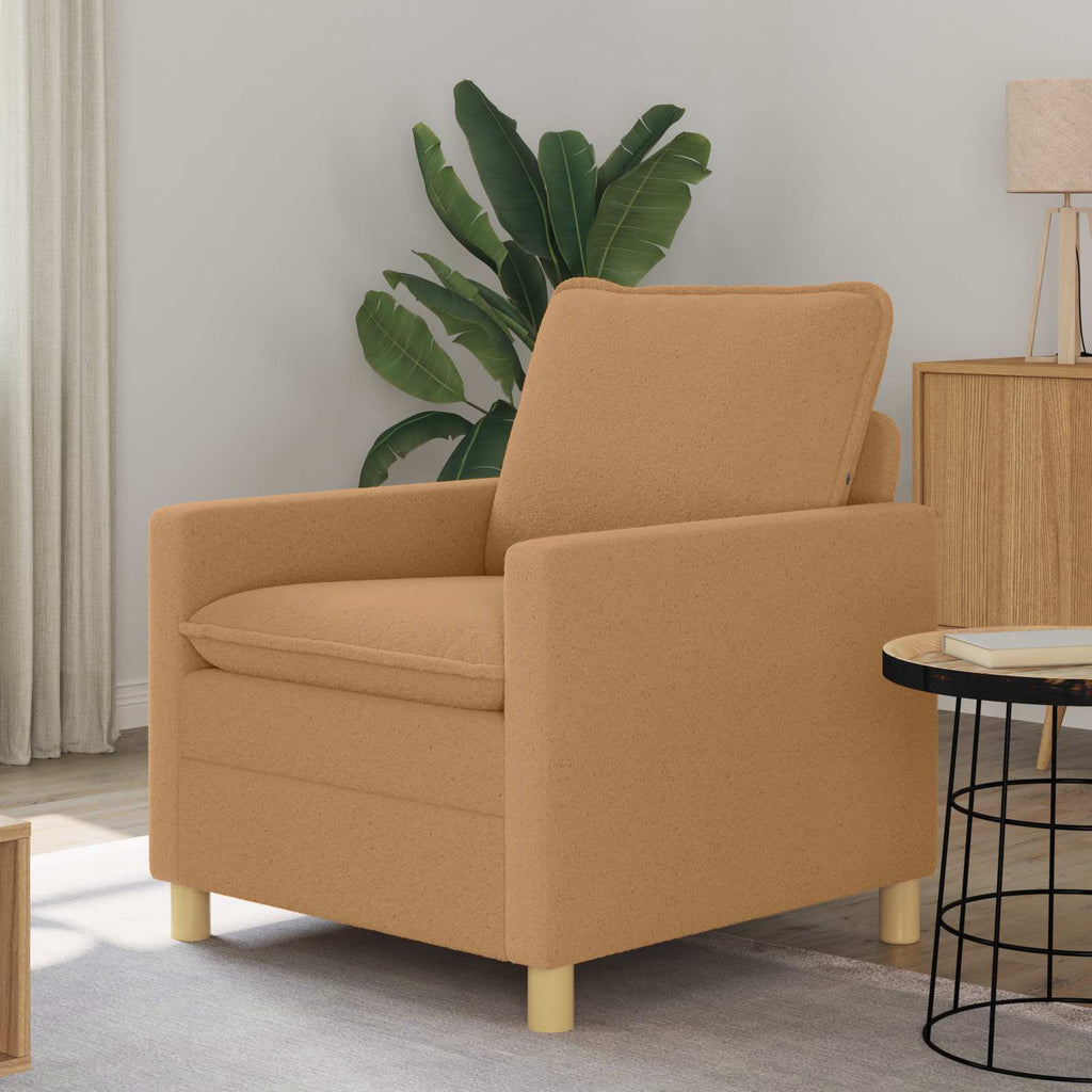 vidaXL Sofa Beżowy 76 x 81 x 87,5 cm tkanina