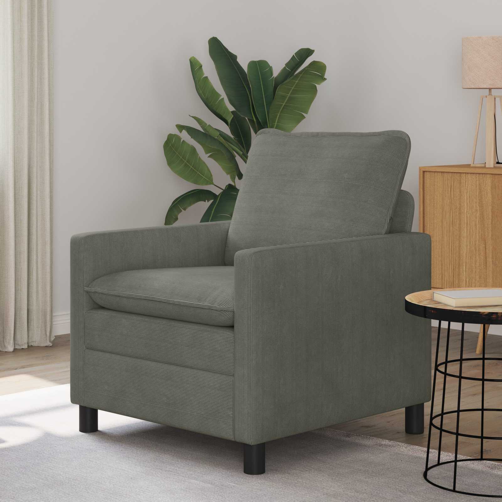 vidaXL Sofa jasnoszary 76 x 81 x 87,5 cm tkanina