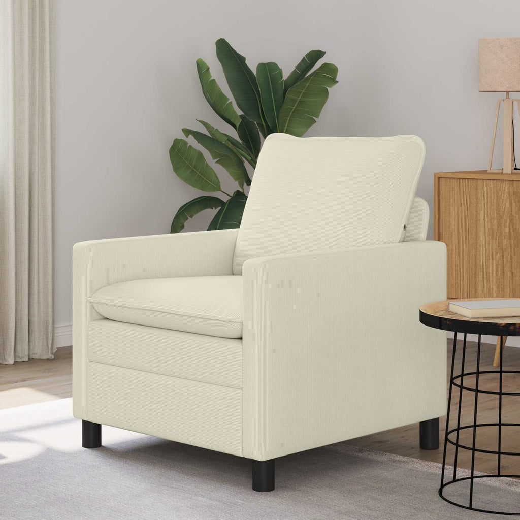 vidaXL Sofa kremowy 76 x 81 x 87,5 cm tkanina