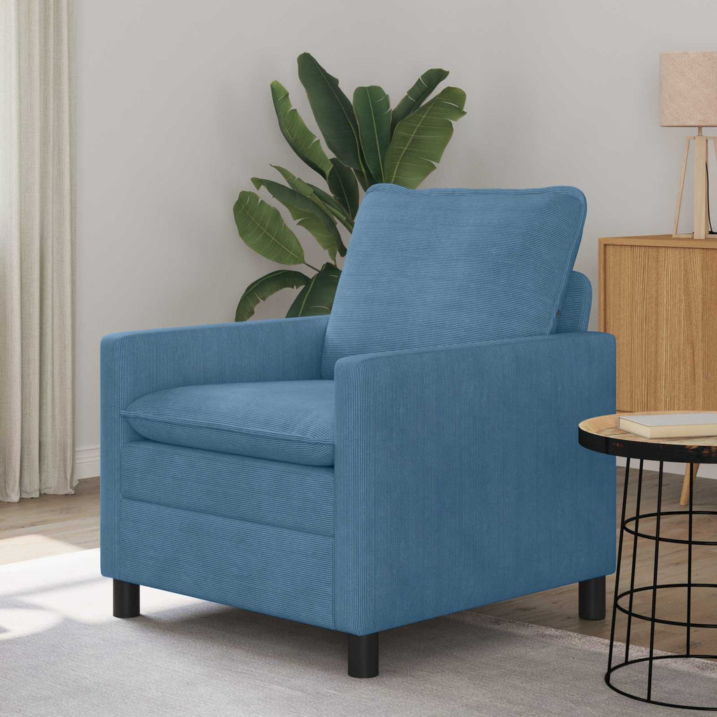 vidaXL Sofa niebieski 76 x 81 x 87,5 cm tkanina