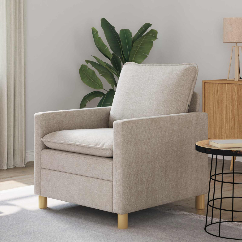 vidaXL Sofa kremowy 76 x 81 x 87,5 cm Poliester