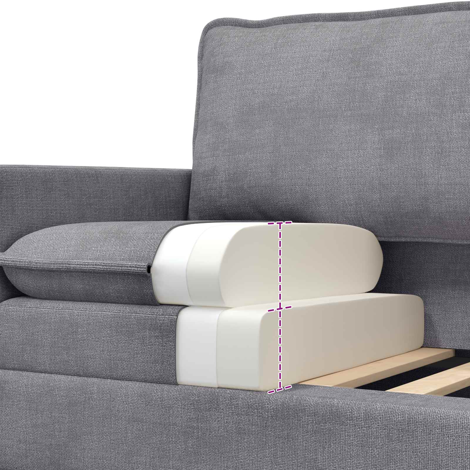 vidaXL Sofa jasnoszary 76 x 81 x 87,5 cm Poliester
