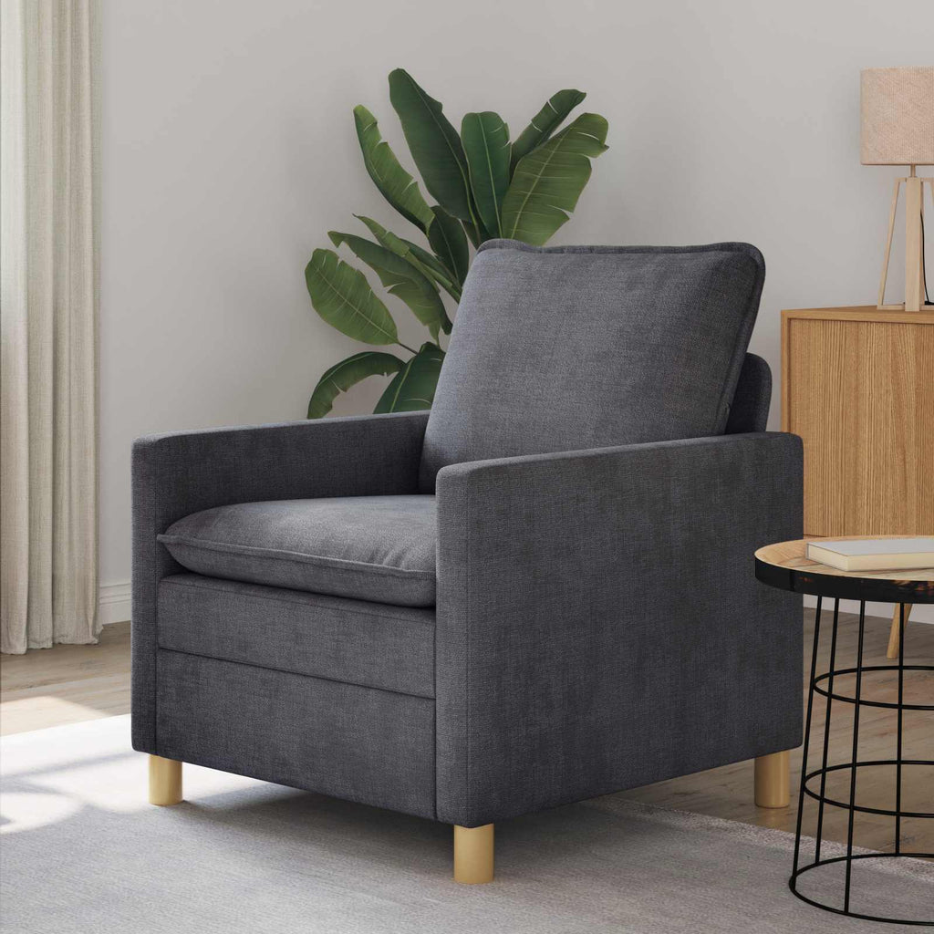 vidaXL Sofa ciemnoszary 76 x 81 x 87,5 cm Poliester