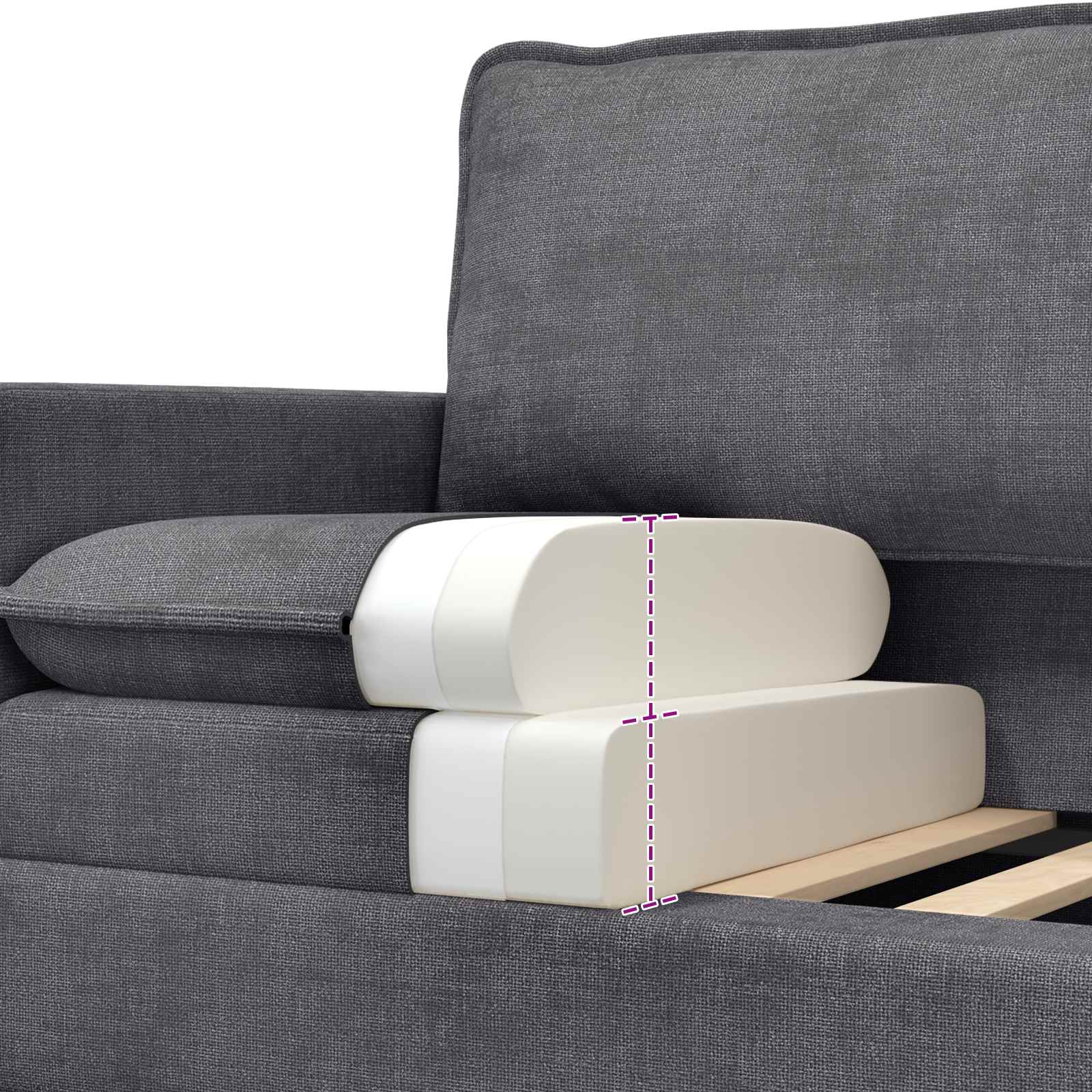 vidaXL Sofa ciemnoszary 76 x 81 x 87,5 cm Poliester