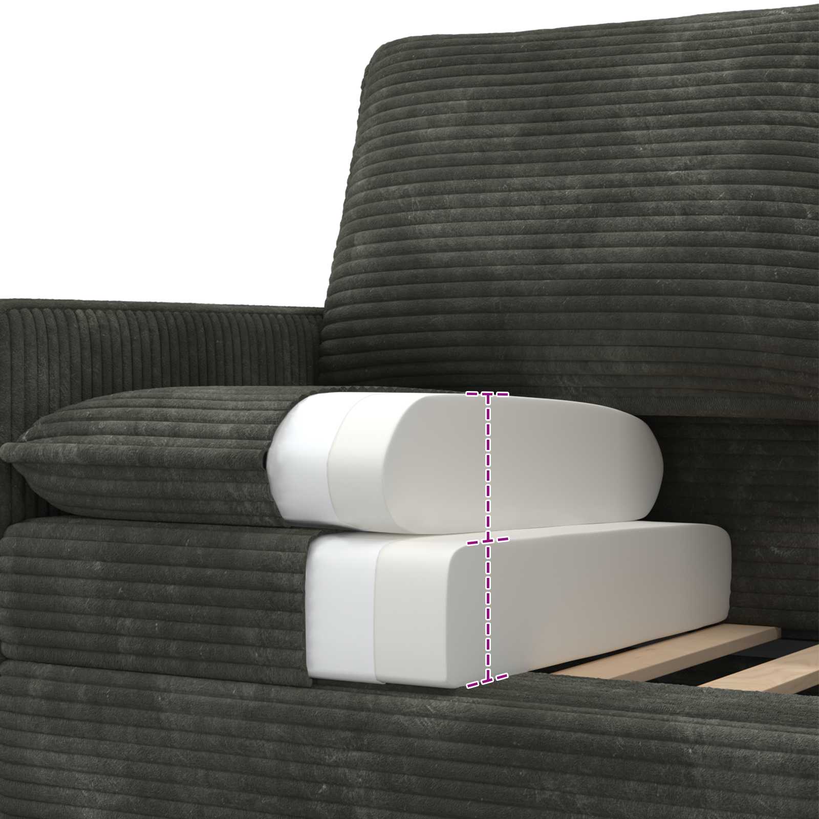 vidaXL Sofa antracytowy 76 x 81 x 87,5 cm Poliester