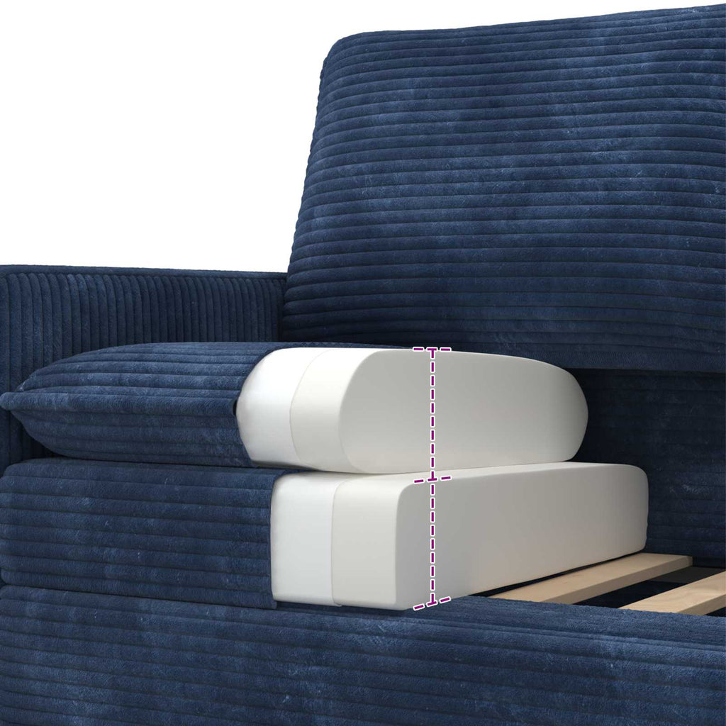 vidaXL Sofa Granatowy 76 x 81 x 87,5 cm Poliester