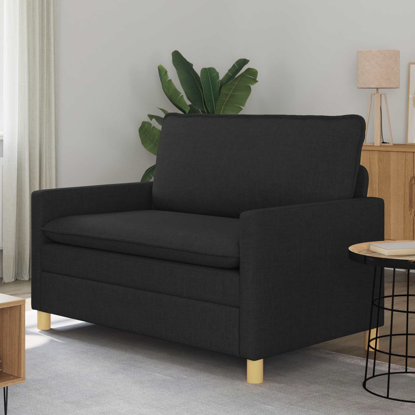 vidaXL Sofa Czarny 126 x 81 x 87,5 cm