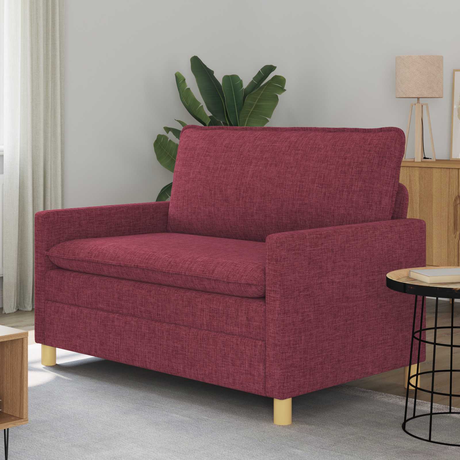 vidaXL Sofa Czerwone wino 126 x 81 x 87,5 cm tkanina