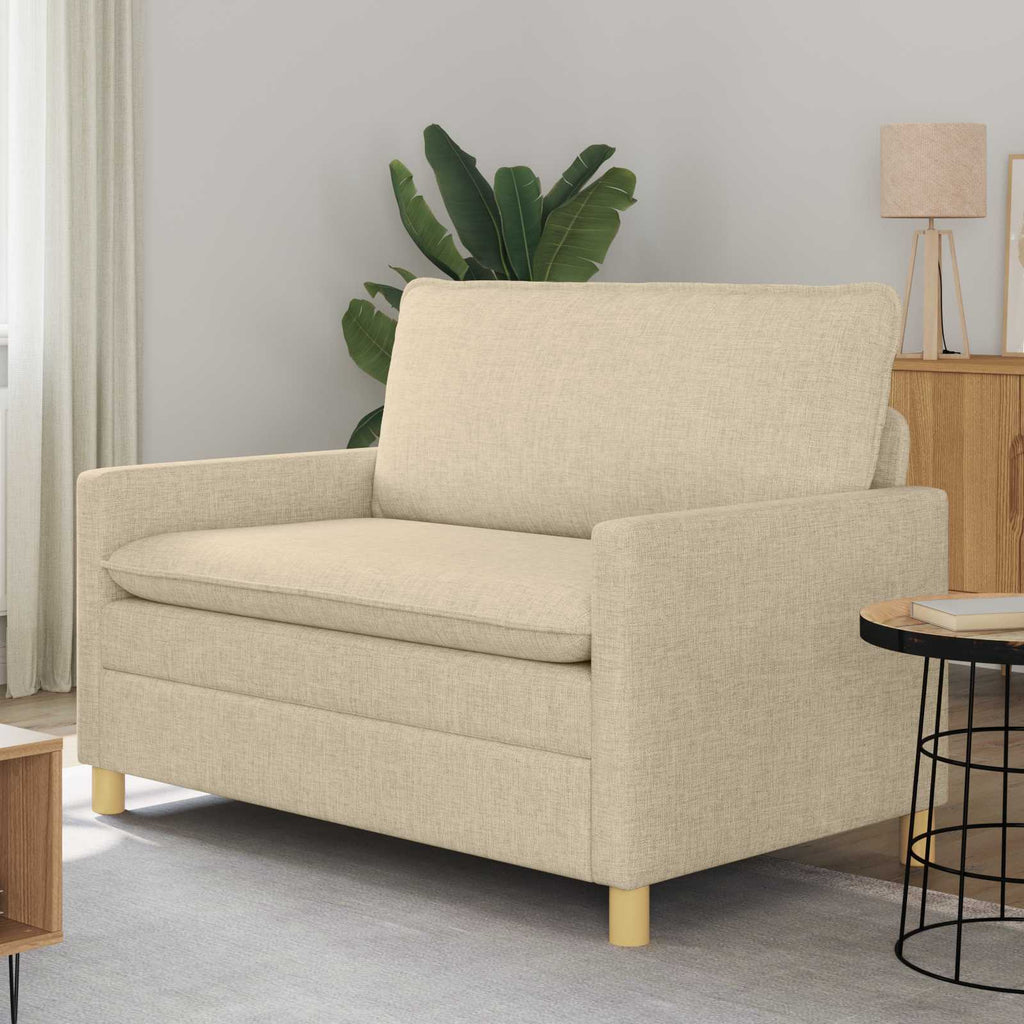 vidaXL Sofa kremowy 126 x 81 x 87,5 cm tkanina