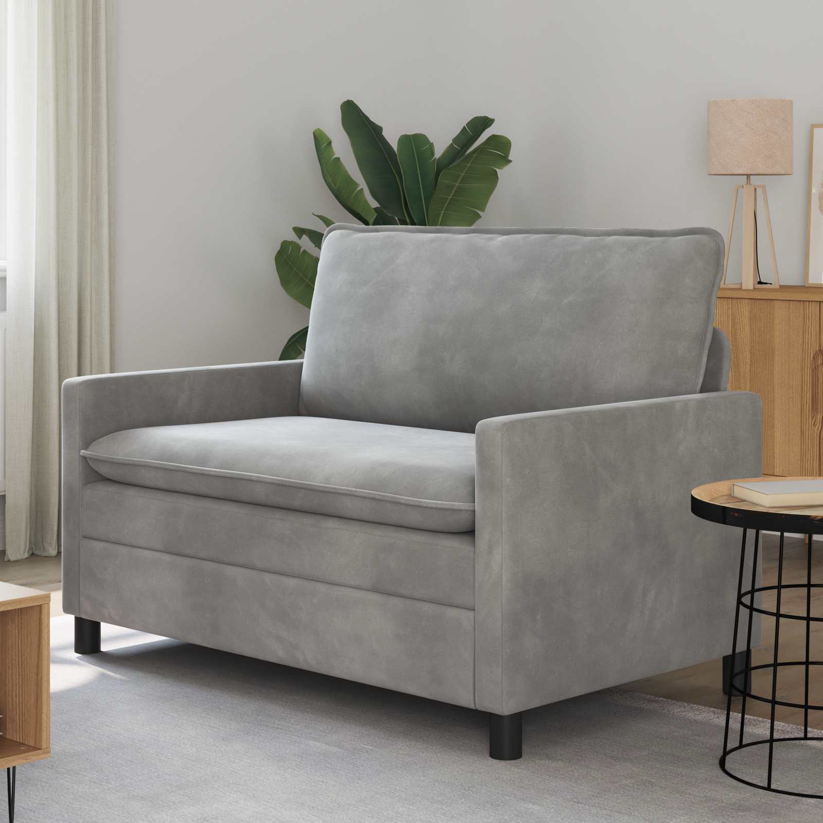 vidaXL Sofa jasnoszary 126 x 81 x 87,5 cm Welur