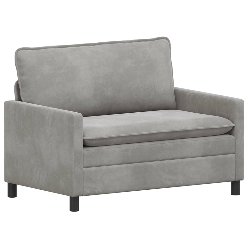 vidaXL Sofa jasnoszary 126 x 81 x 87,5 cm Welur