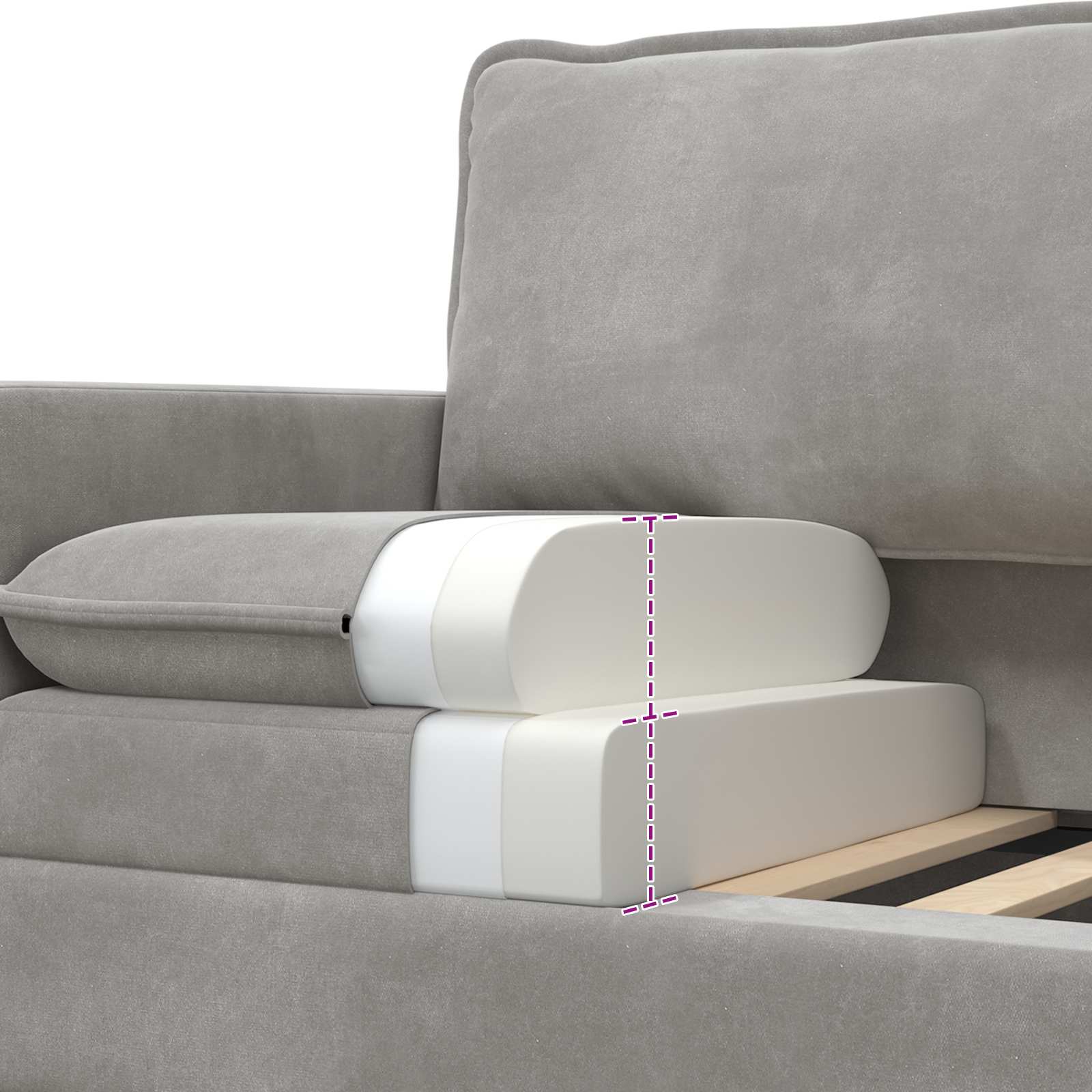 vidaXL Sofa jasnoszary 126 x 81 x 87,5 cm Welur