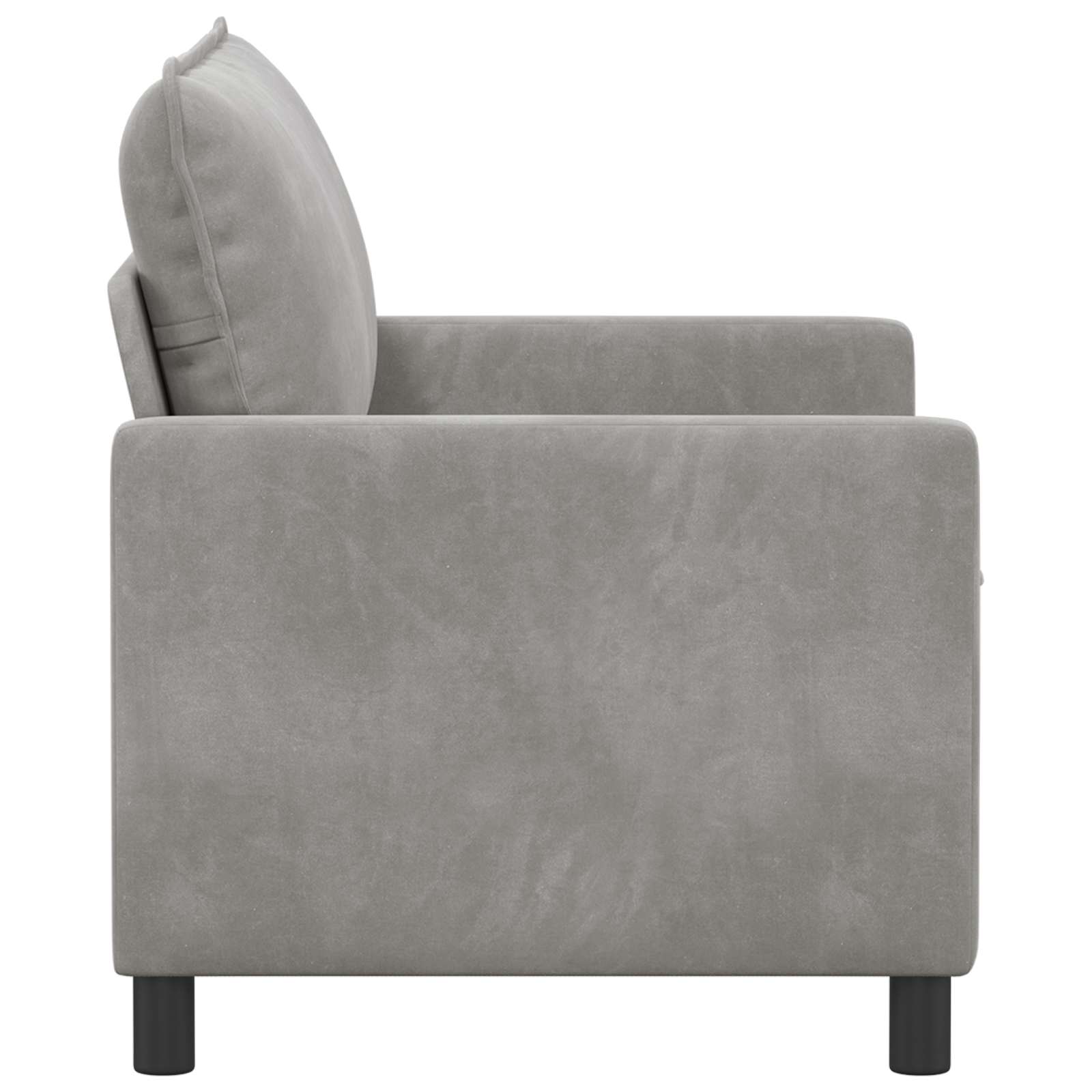vidaXL Sofa jasnoszary 126 x 81 x 87,5 cm Welur