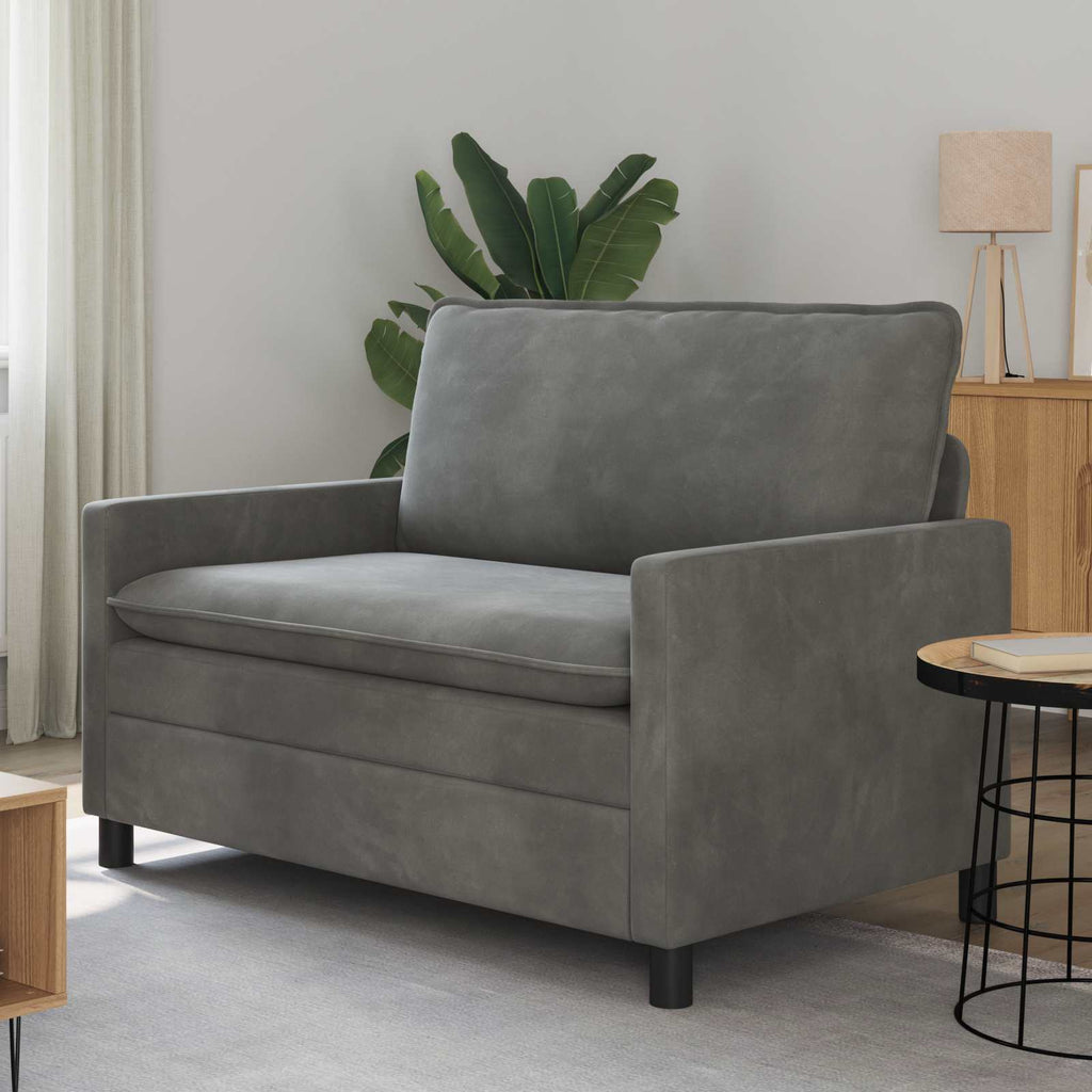 vidaXL Sofa ciemnoszary 126 x 81 x 87,5 cm Welur