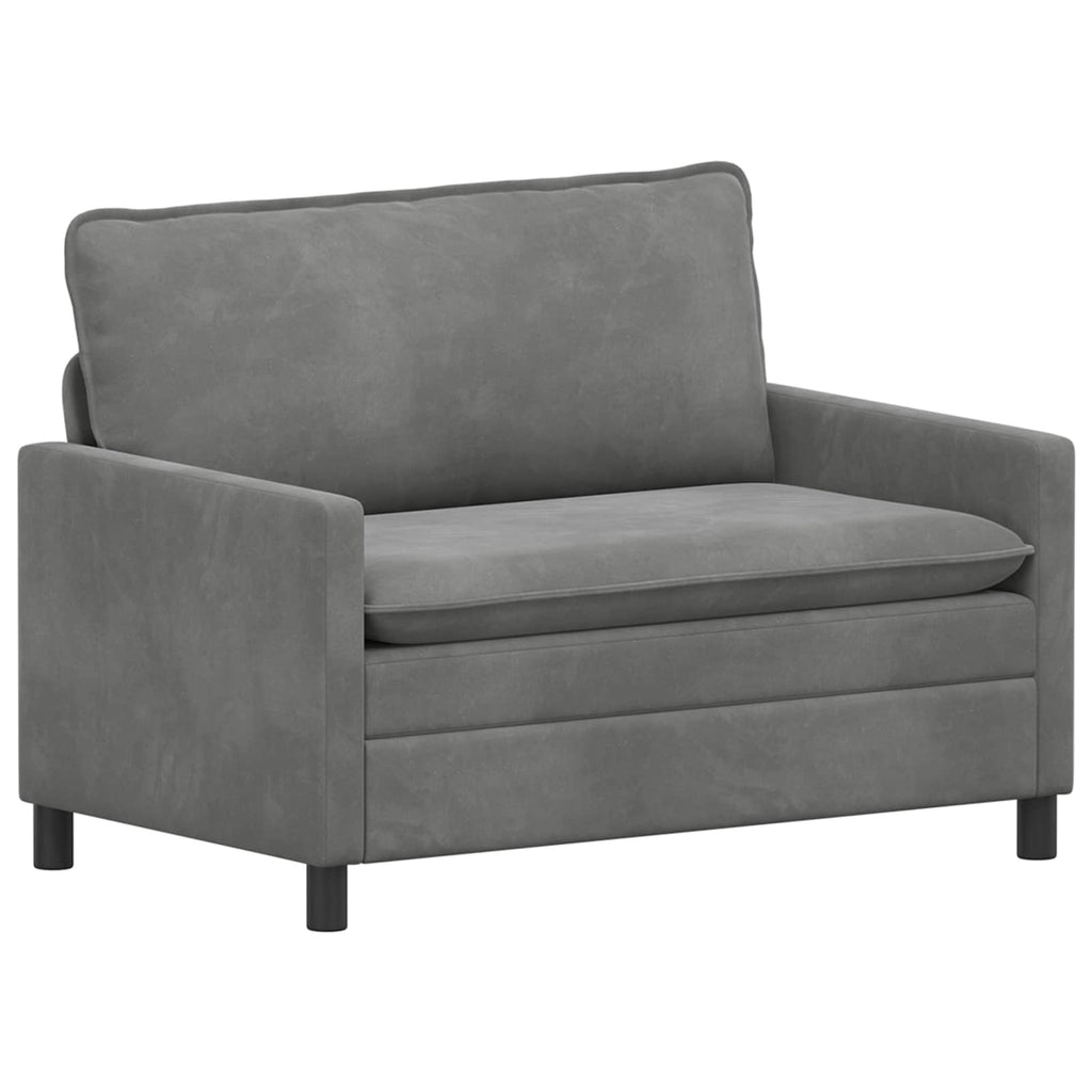 vidaXL Sofa ciemnoszary 126 x 81 x 87,5 cm Welur
