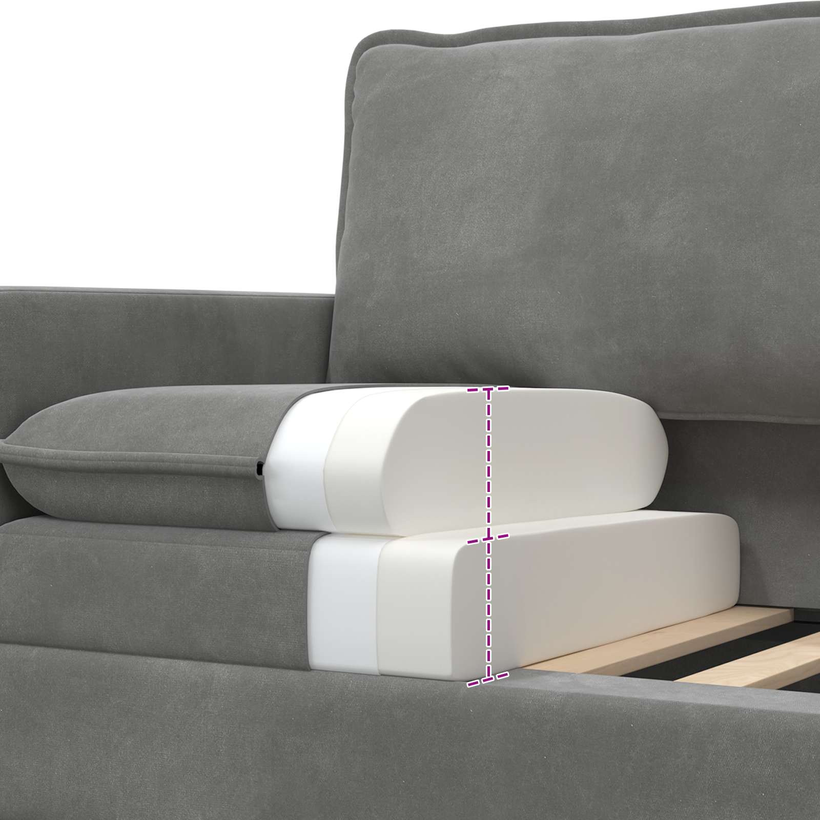 vidaXL Sofa ciemnoszary 126 x 81 x 87,5 cm Welur