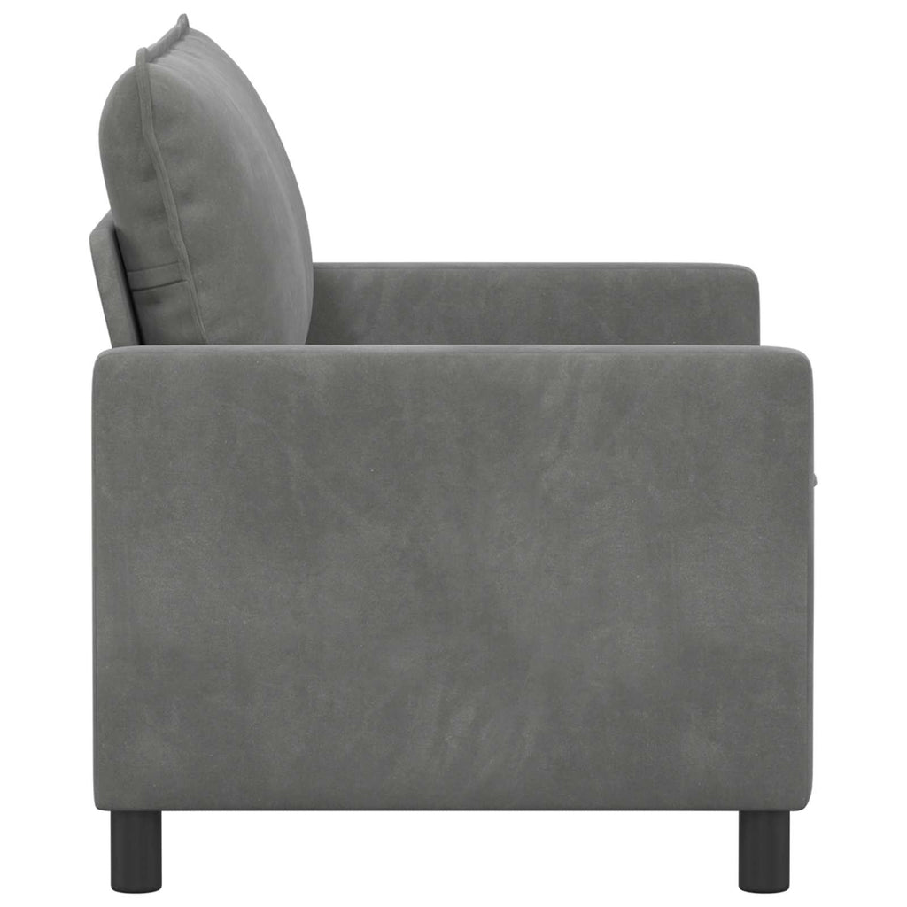 vidaXL Sofa ciemnoszary 126 x 81 x 87,5 cm Welur