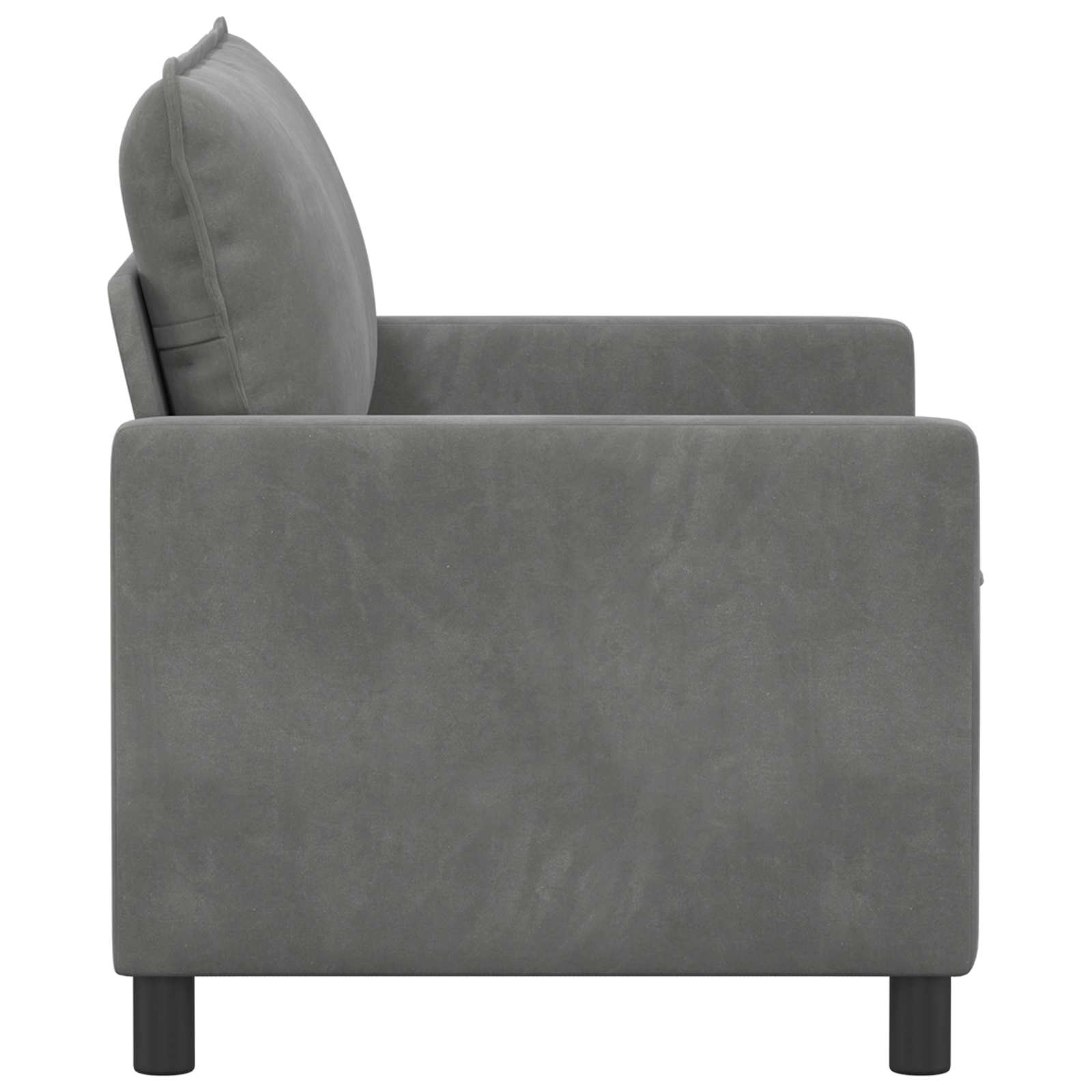 vidaXL Sofa ciemnoszary 126 x 81 x 87,5 cm Welur