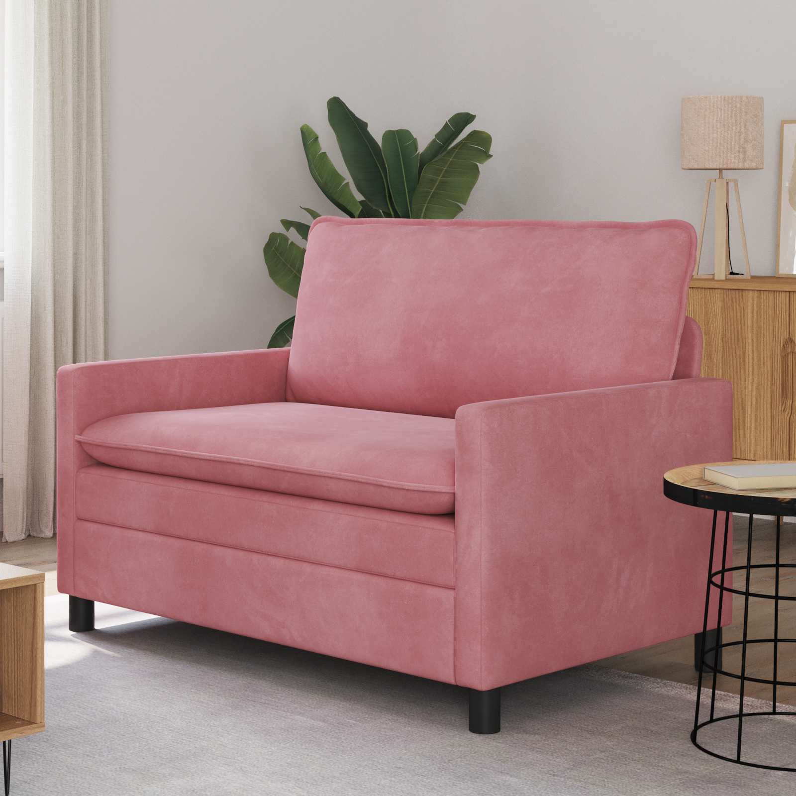 vidaXL Sofa różowy 126 x 81 x 87,5 cm Welur