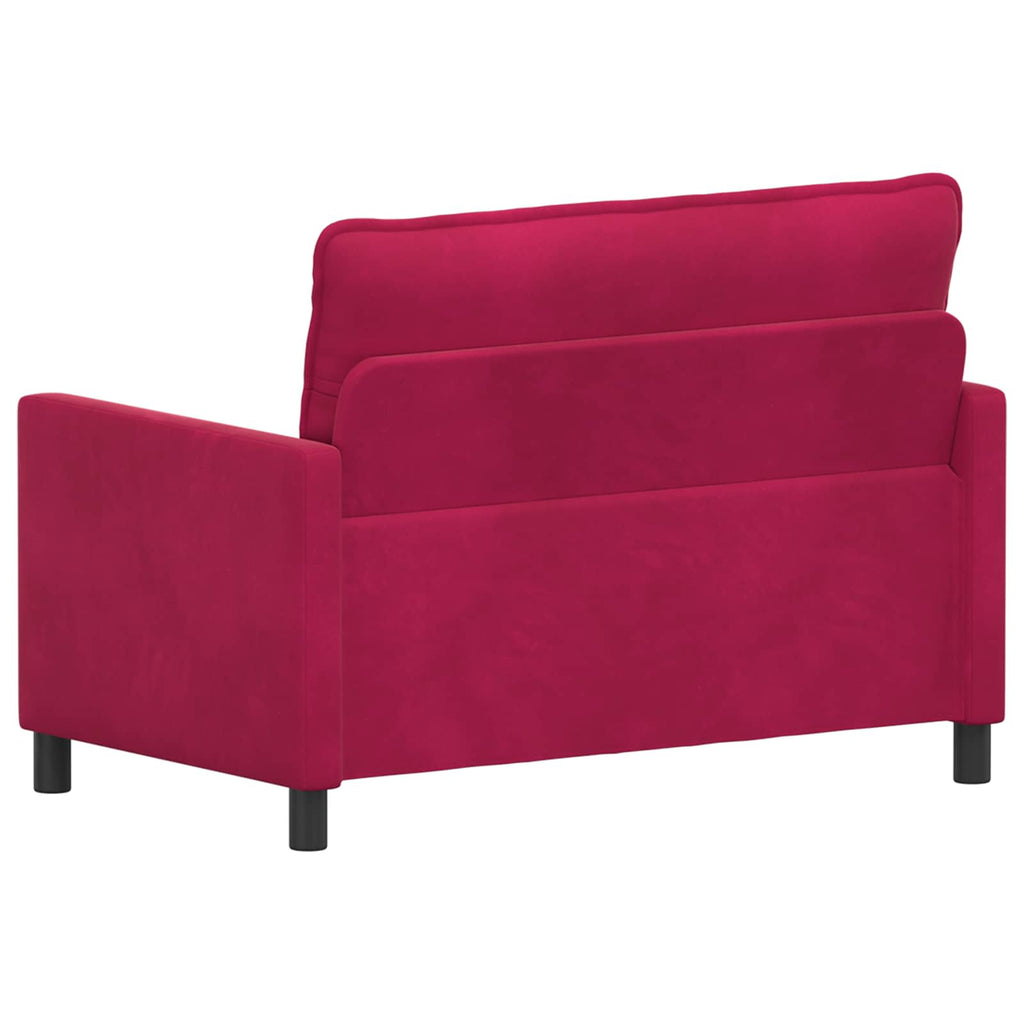 vidaXL Sofa Czerwone wino 126 x 81 x 87,5 cm Welur