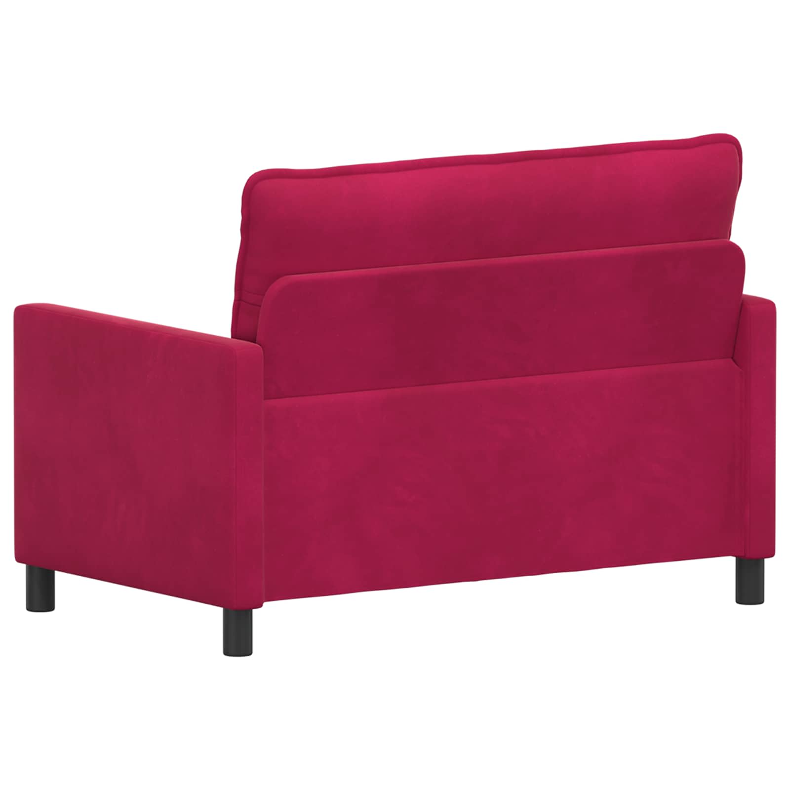 vidaXL Sofa Czerwone wino 126 x 81 x 87,5 cm Welur