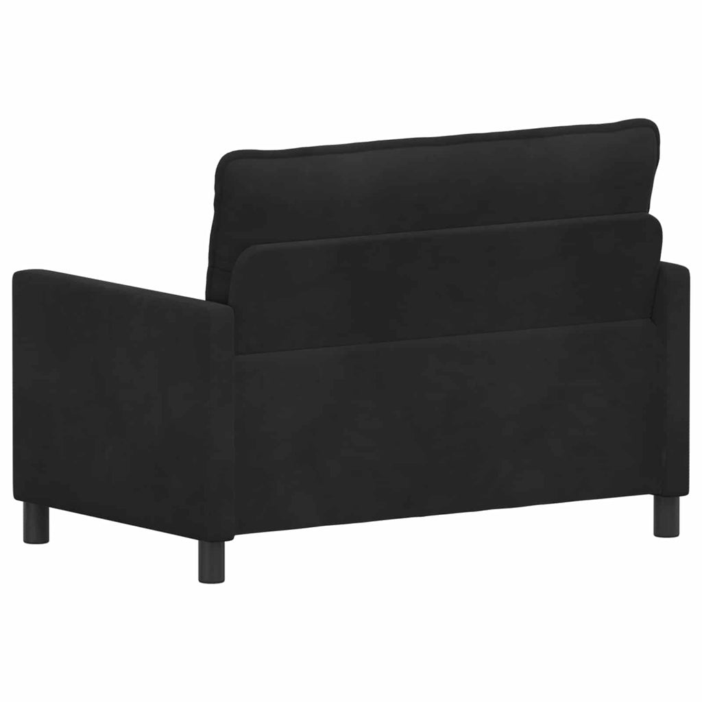 vidaXL Sofa Czarny 126 x 81 x 87,5 cm Welur