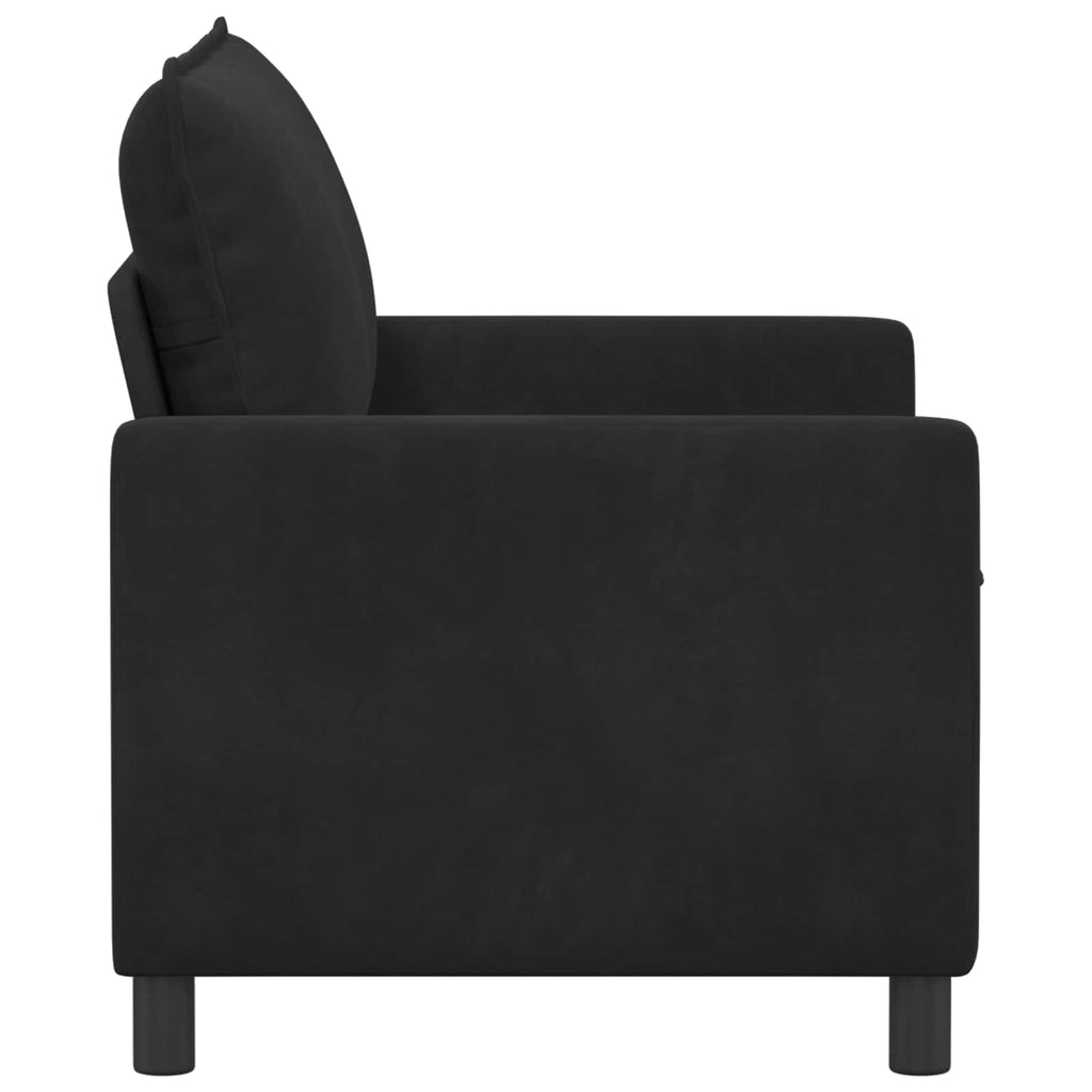 vidaXL Sofa Czarny 126 x 81 x 87,5 cm Welur