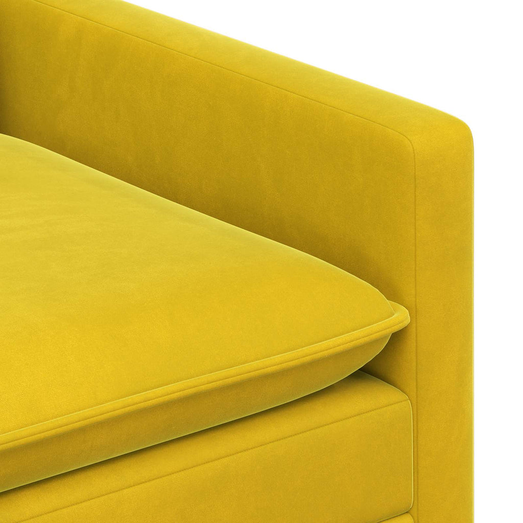 vidaXL Sofa żółty 126 x 81 x 87,5 cm Welur