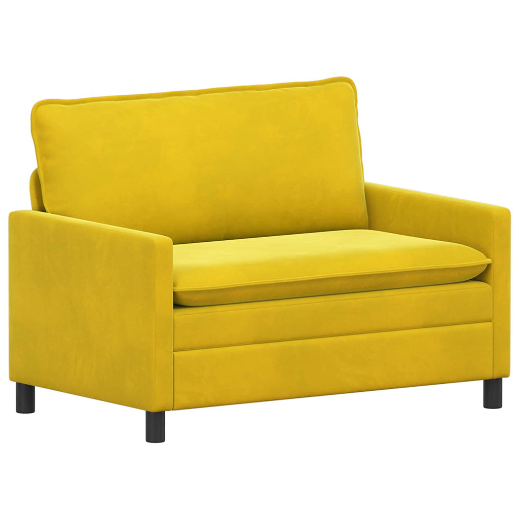 vidaXL Sofa żółty 126 x 81 x 87,5 cm Welur